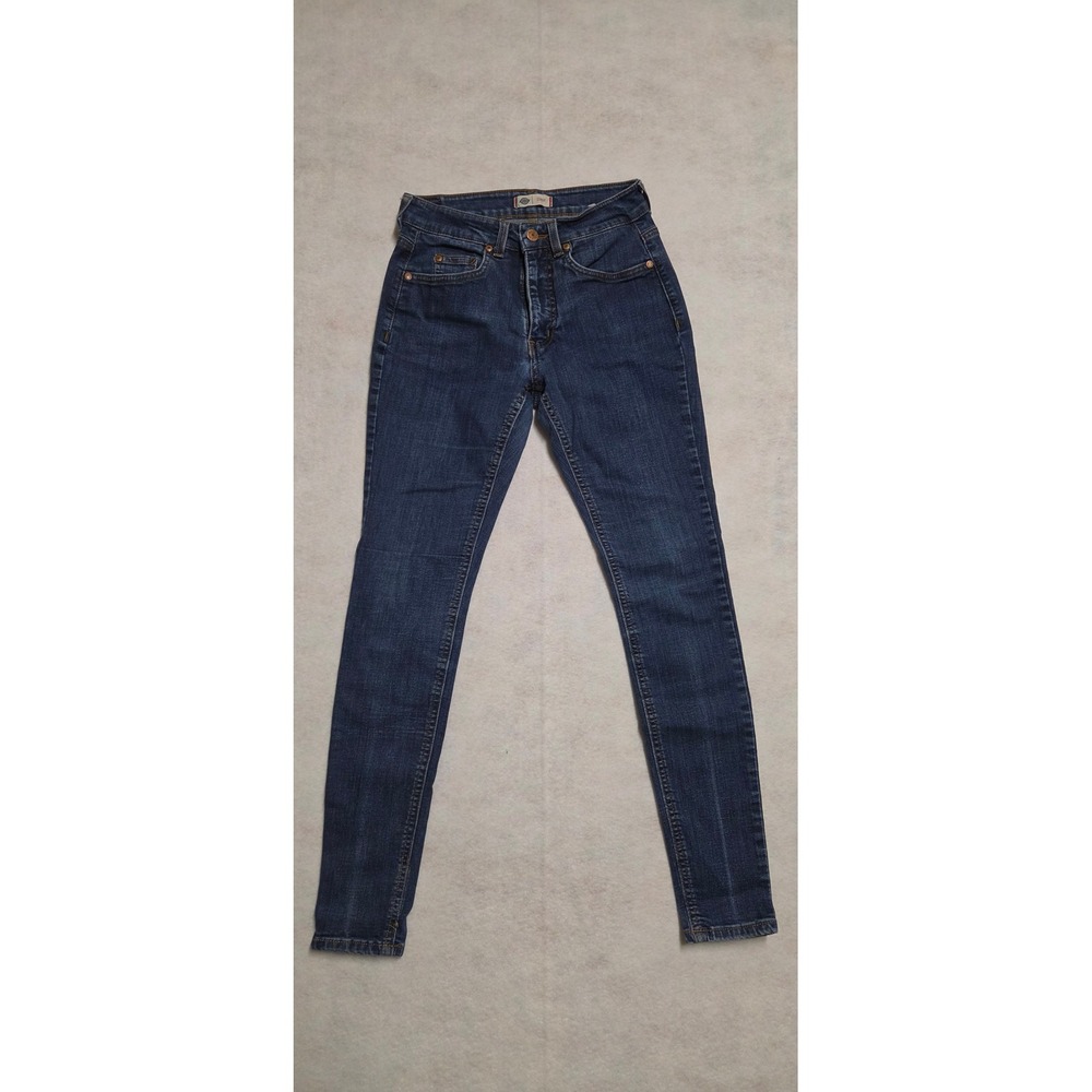 Dickies Curvy Skinny Jeans Size 4 RG Dark Wash Blue Denim Stretch